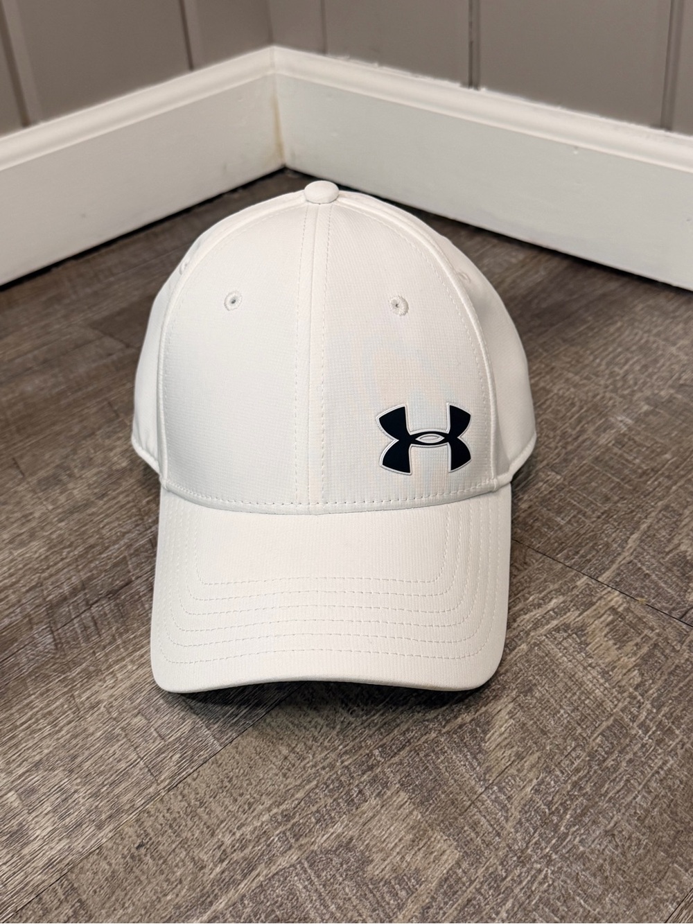 Under Armour White Baseball Cap with Black Logo